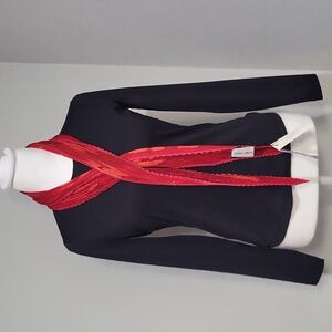 Giorgio Armani Red Silk Scarf, approximately 56" long